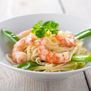 Garlic-Lemon Shrimp with Pasta