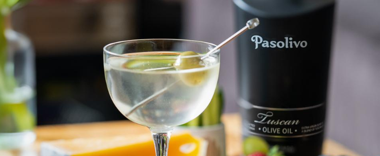 Pasolivo Olive Oil Fat Washed Gin Martini